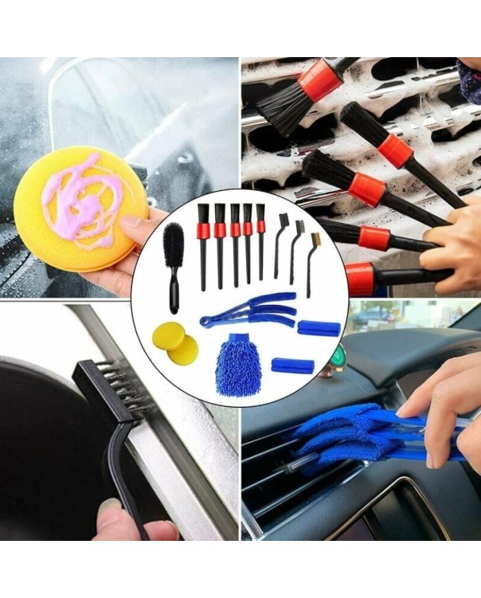 JUEGO LIMPIEZA COCHE INTERIOR/EXTERIOR 15PZAS. RZTOOLS 995064