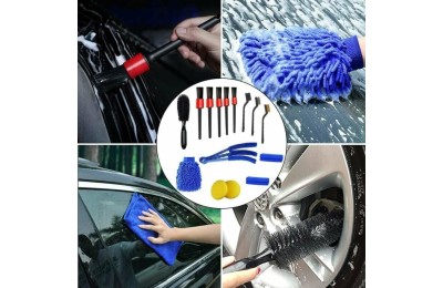 JUEGO LIMPIEZA COCHE INTERIOR/EXTERIOR 15PZAS. RZTOOLS
