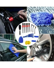 JUEGO LIMPIEZA COCHE INTERIOR/EXTERIOR 15PZAS. RZTOOLS 995064