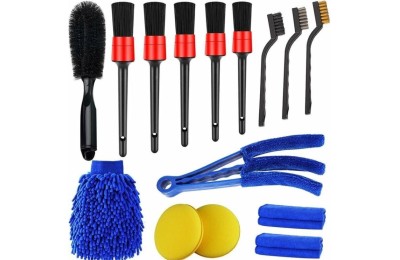 JUEGO LIMPIEZA COCHE INTERIOR/EXTERIOR 15PZAS. RZTOOLS