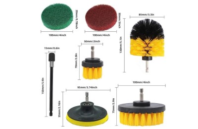 JUEGO LIMPIEZA PARA TALADRO 7 PZAS. RZTOOLS