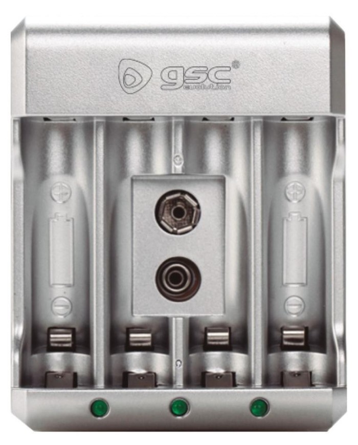 CARGADOR GSC DE PILAS RECARGABLES AA/AAA/9V