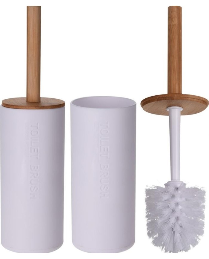 ESCOBILLA BAÑO BLANCO/BAMBU KOOP