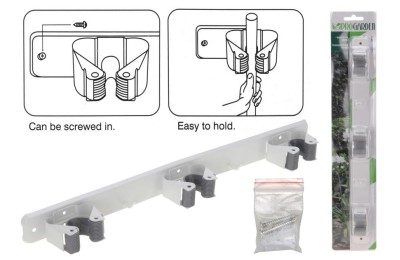 COLGADOR 3 ESCOBAS PROGARDEN BLANCO