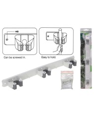 COLGADOR 3 ESCOBAS PROGARDEN BLANCO