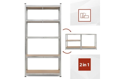 ESTANTERIA GALVANIZADA KREATOR 180X90X40 CMS. 5 ESTANTES 875KGS.