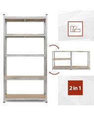 ESTANTERIA GALVANIZADA KREATOR 180X90X40 CMS. 5 ESTANTES 875KGS.