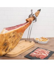 JAMONERO 3 CLAVELES ACERO INOXIDABLE MADERA PLEGABLE CABEZAL GIRATORIO