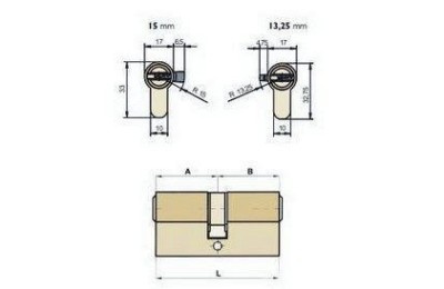 CILINDRO LINCE LATONADO SEGURIDAD C-253232-L (2100)