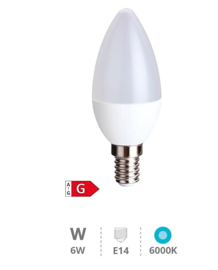 BOMBILLA LED VELA GSC 6W. E14 6000K 490 LM 200695049