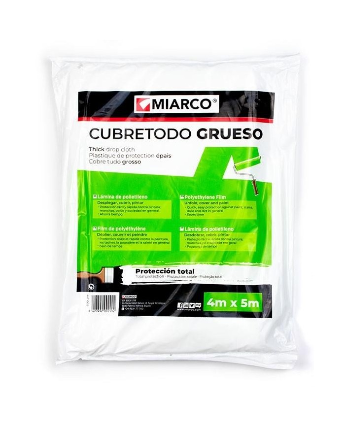 CUBRETODO MIARCO POLIETILENO GRUESO 4X5M