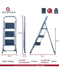 ESCALERILLA ALTIPESA ACERO S.LIGHT 3 PELDAÑOS