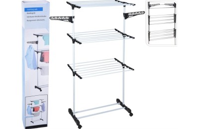 TENDEDERO PIE PLEGABLE C/RUEDA 80X57X165CM