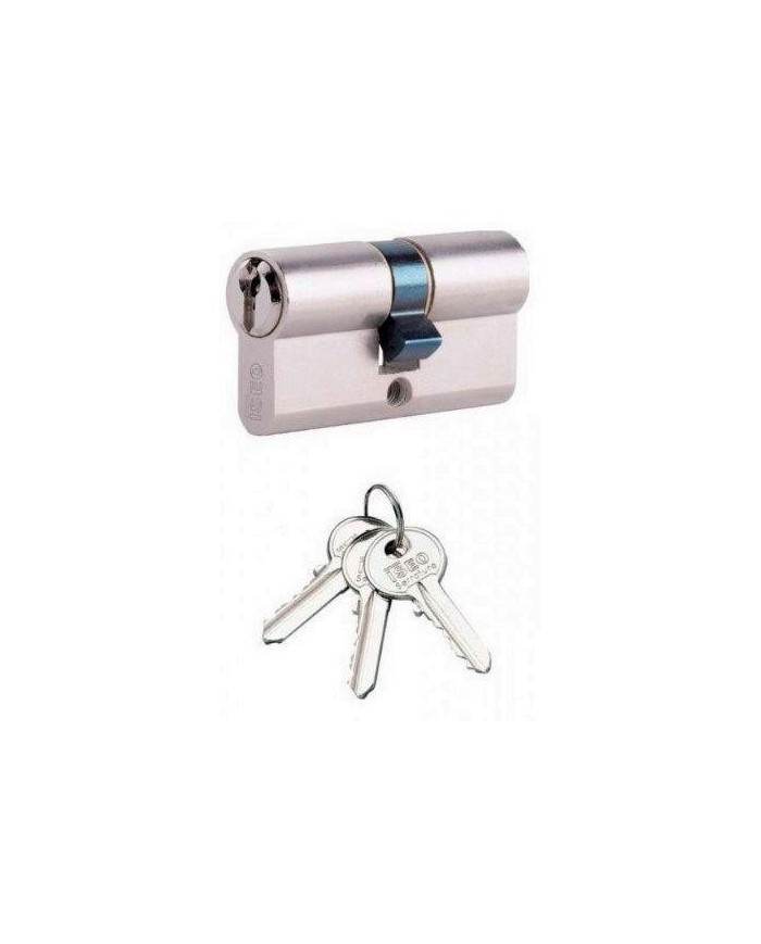 CILINDRO ISEO NIQUELADO  60MM. 30X30 LEVA LARGA LLAVES IGUALES