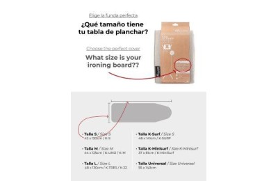 FUNDA MESA PLANCHA 130X48 CMS. COTO-ROJO ROLSER