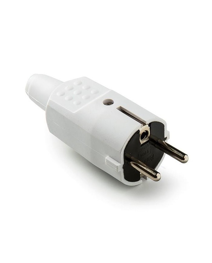 CLAVIJA ENCHUFE 16-A CAUCHO BLANCO R.1104-B