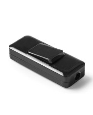 INTERRUPTOR DE PASO BASCULANTE ANCHO NEGRO