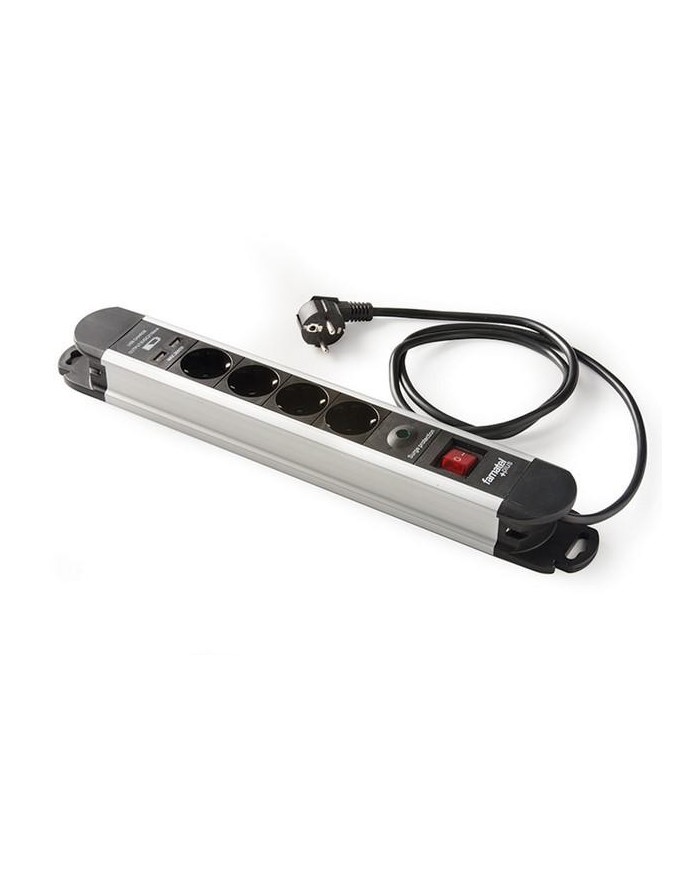 BASE MULTIPLE 4 TOMS T.T. 1,5MTS. ALUMINIO CON INTERRUPTOR 22004