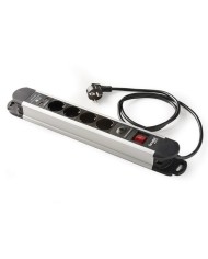 BASE MULTIPLE 4 TOMS T.T. 1,5MTS. ALUMINIO CON INTERRUPTOR 22004