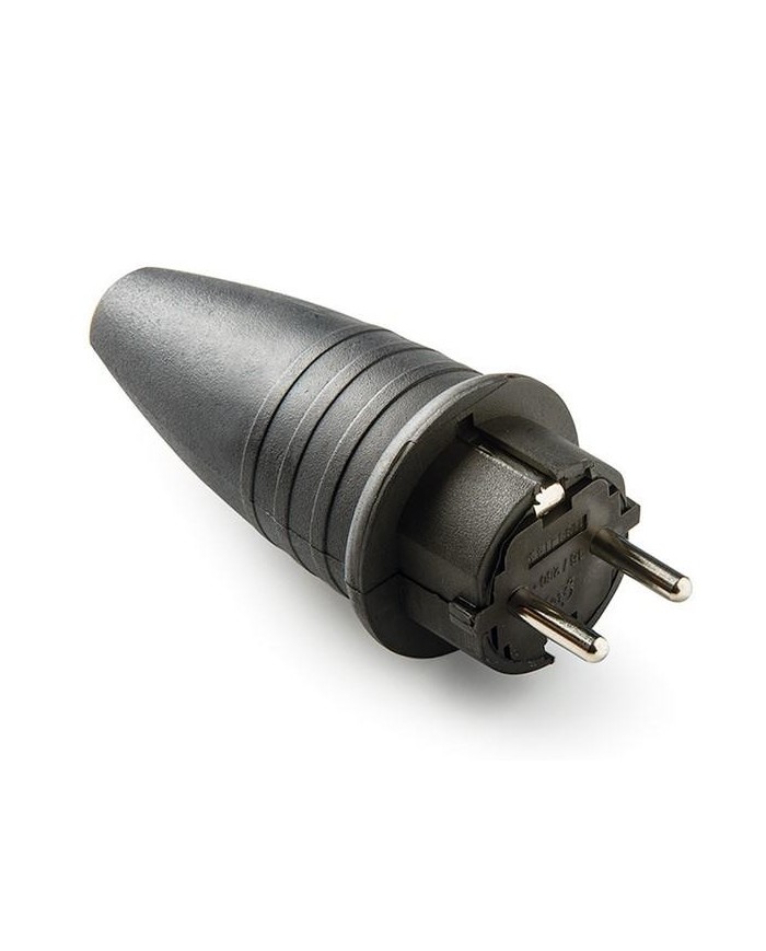 CLAVIJA ENCHUFE 16-A GOMA NEGRA R.1144