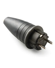 CLAVIJA ENCHUFE 16-A CAUCHO NEGRO R.1104