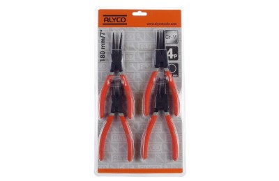 JUEGO 4 ALICATES ARANDELAS 180MM. ALYCO
