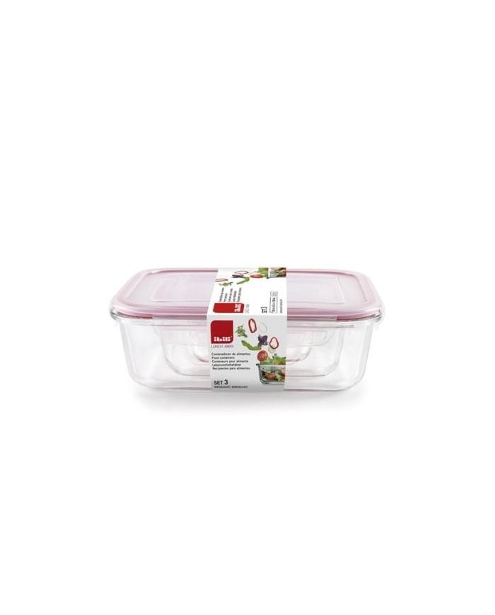 JUEGO TAPER BOROSILICATO IBILI 180, 650 Y 1500ML. 782650
