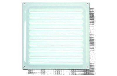 REJILLA GAS B73015D C/MOSQUITERA 15X15CMS. LACADO BLANCO BRINOX