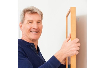 GANCHO BRINOX CUELGA CUADROS 4'4CMS. BLISTER 4UDS.