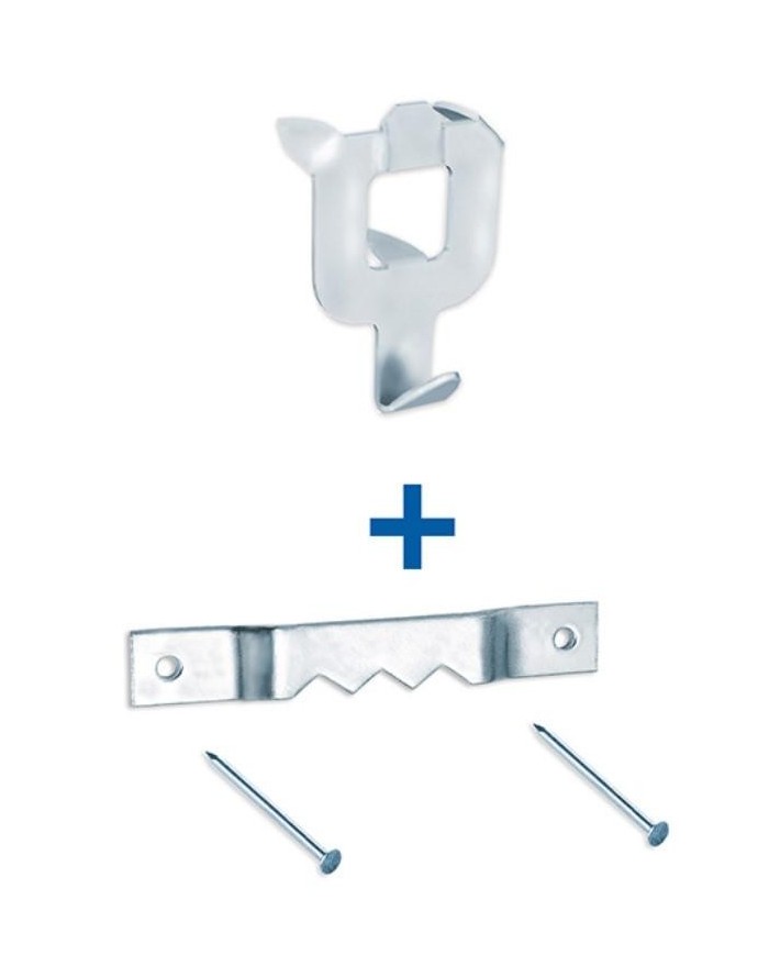 GANCHO BRINOX CUELGA CUADROS 4'4CMS. BLISTER 4UDS.