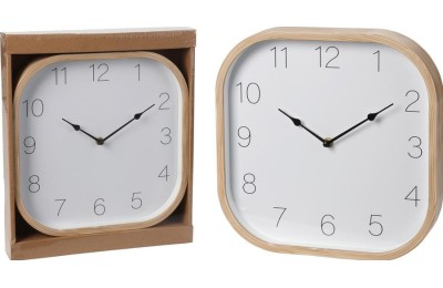 RELOJ PARED MADERA 30X30...