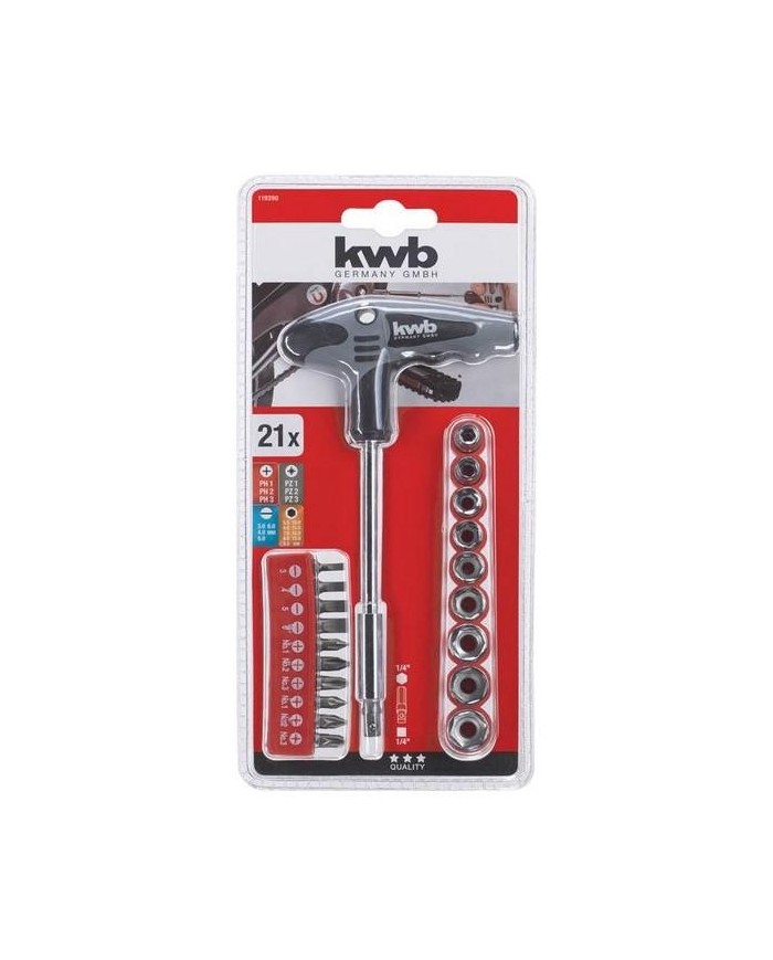 JUEGO PUNTAS ATORNILLAR 21PZAS. KWB EN T 49119390