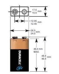 PILA DURACELL PLUS 9V 6LR61 K1