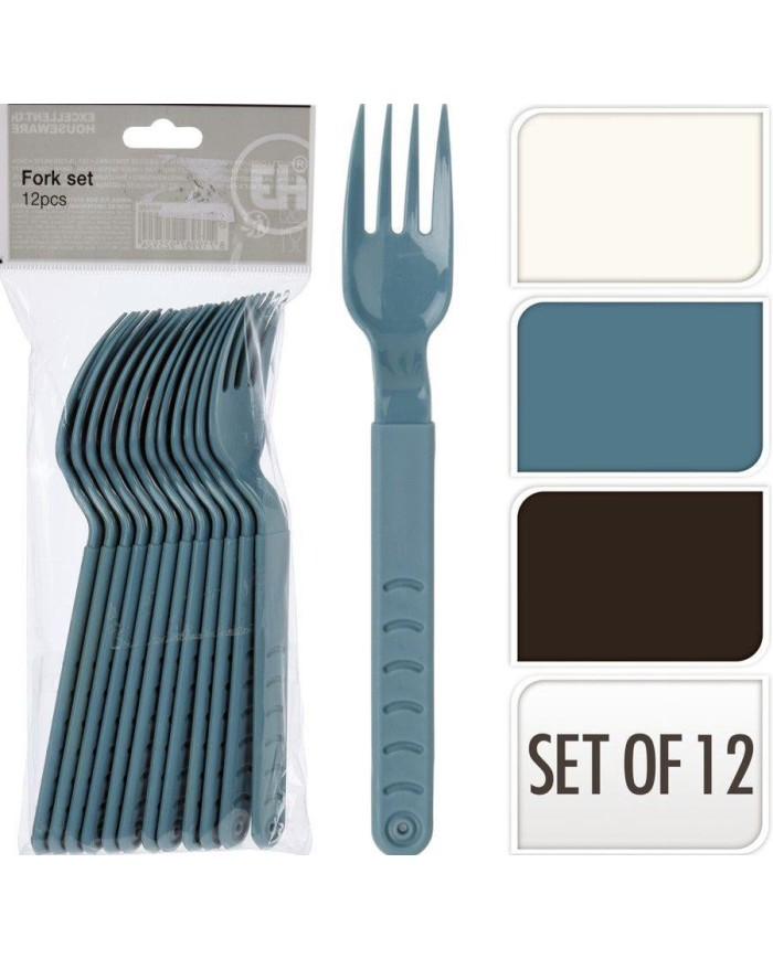 TENEDOR PLASTICO SET 12 UND. EXCELLENTH