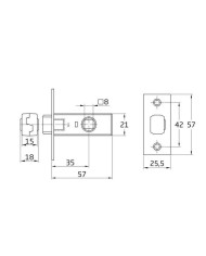 PICAPORTE AMIG NIQUELADO  6-35 (20U)