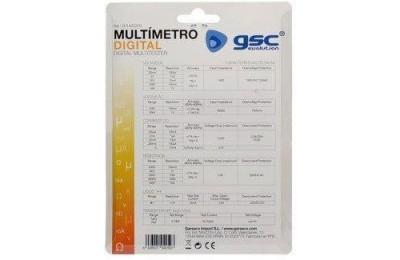 MULTIMETRO DIGITAL CON PUNTAS Y CABLE GSC