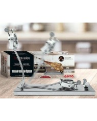 JAMONERO 3 CLAVELES ACERO INOXIDABLE PLEGABLE CABEZAL GIRATORIO