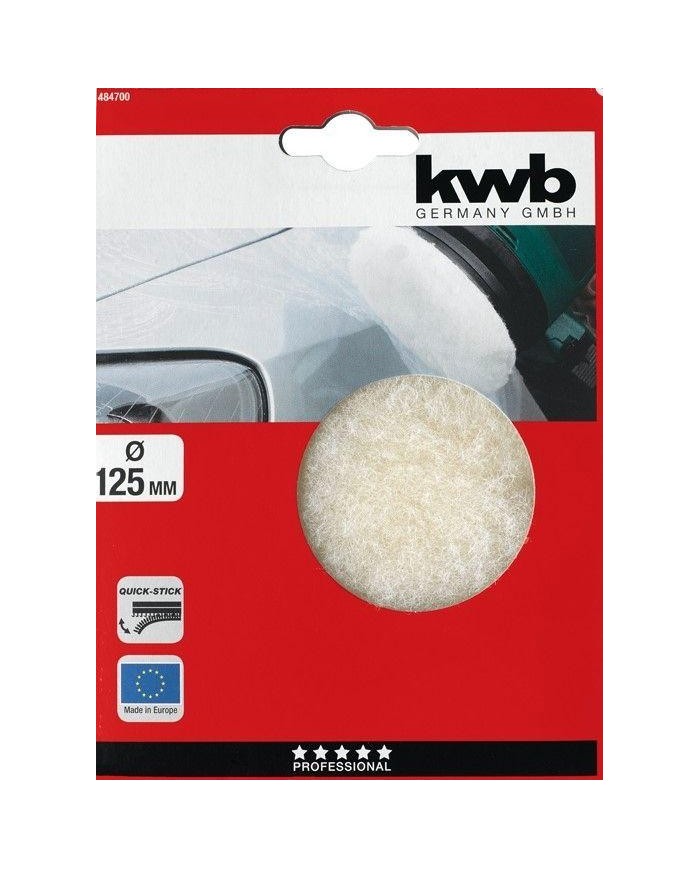 BONETE CON VELCRO KWB PARA PULIR 125MM. 49484700
