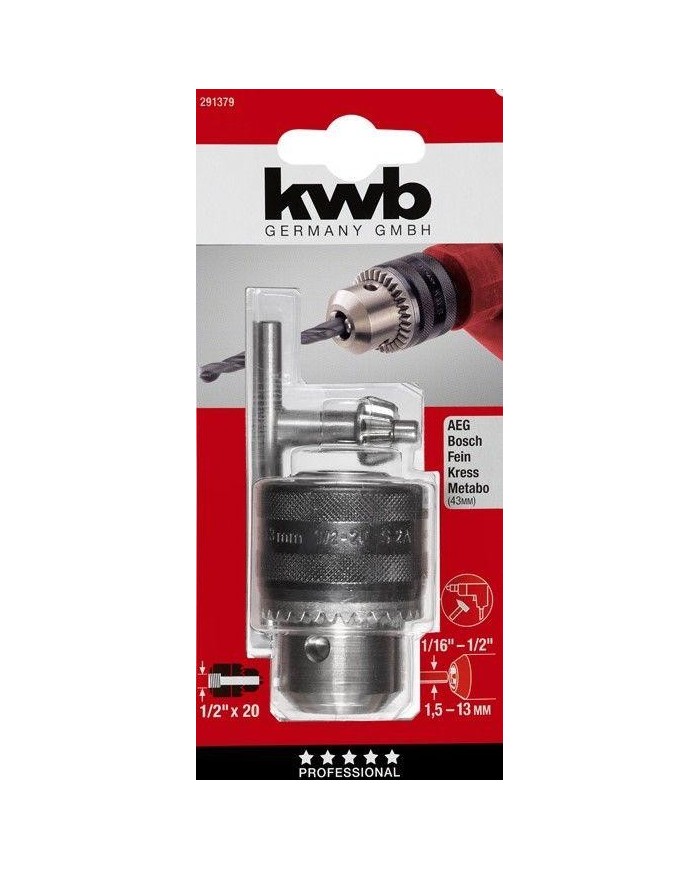 PORTABROCAS KWB MANUAL 13 MM. 1/2