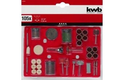 KIT HERRAMIENTAS MINIATURAS PARA TALADRO (105 PZAS.) KWB