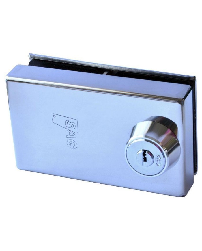 CERRADURA PUERTA CRISTAL SAG VP ACERO INOXIDABLE