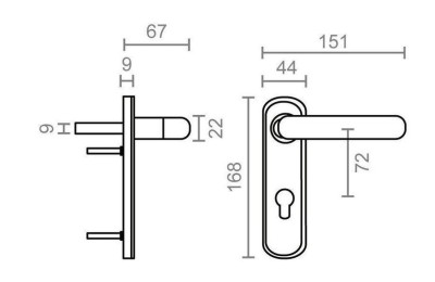 MANIVELA P-CORTAFUEGOS NEGRA (JUEGO) MICEL