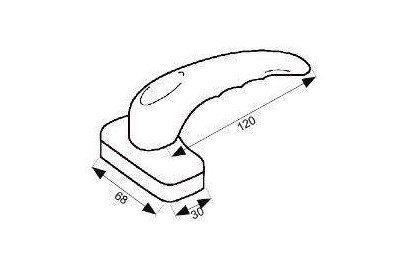 MANIVELA ALUMINIO 6842 NEGRA MICEL (JUEGO)