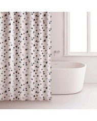 CORTINA BAÑO RAYEN POLIESTER BLANCA ESTAMPADA