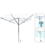 TENDEDERO TIPO PARAGUAS C/PIE 110X145CM.