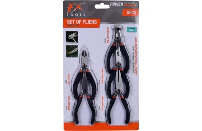 JUEGO 5 ALICATES MINI FXTOOLS