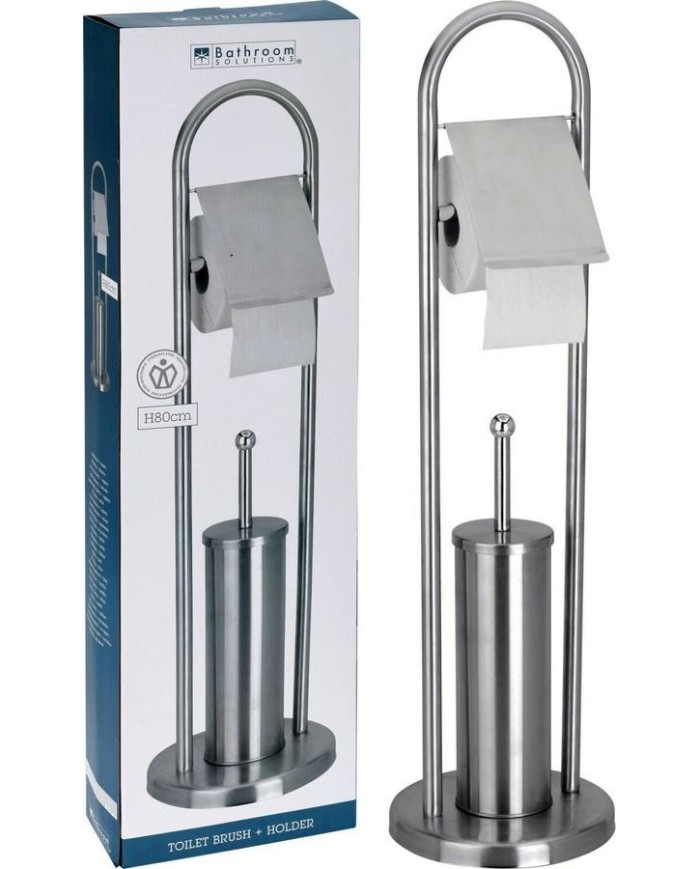 ESCOBILLA Y PORTA PAPEL INOX BATHROOM SOLUTION