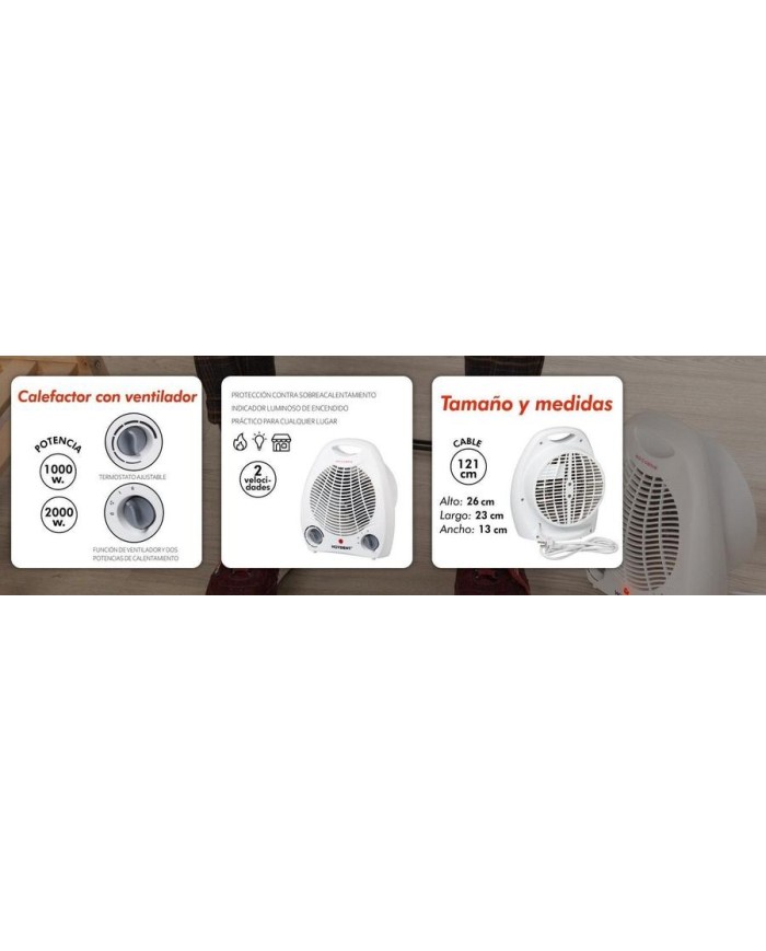 CALEFACTOR HAYDENT VERTICAL 1000/2000W