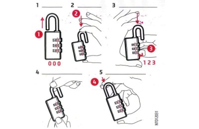CANDADO COMBINACION AZUL 30MM. THIRARD