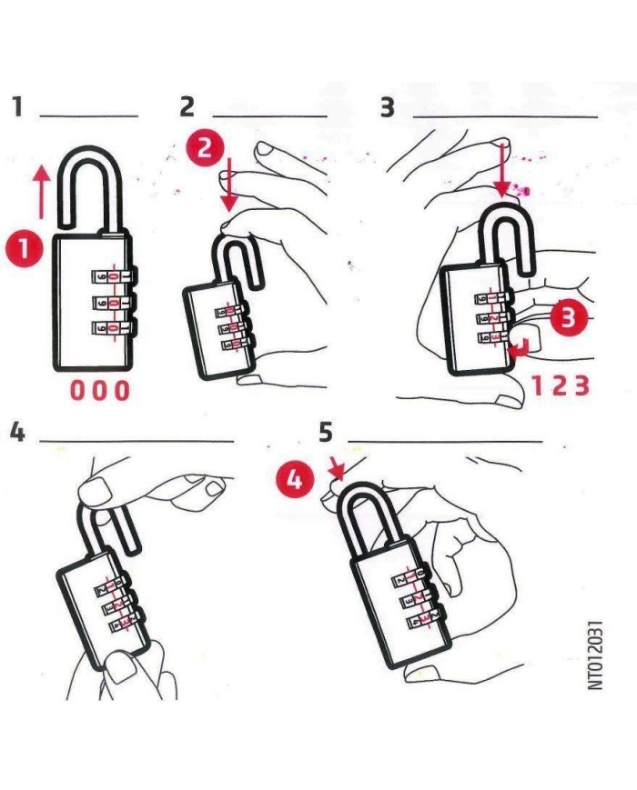 CANDADO COMBINACION AZUL 30MM. THIRARD